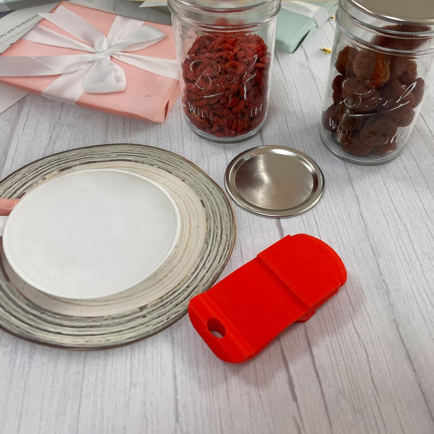 Abre frascos manual JILINWEI rojo para tapas anchas y regulares