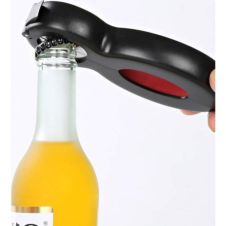 Juego de Abrebotellas 2 Piezas Ergonomico Gris Negro