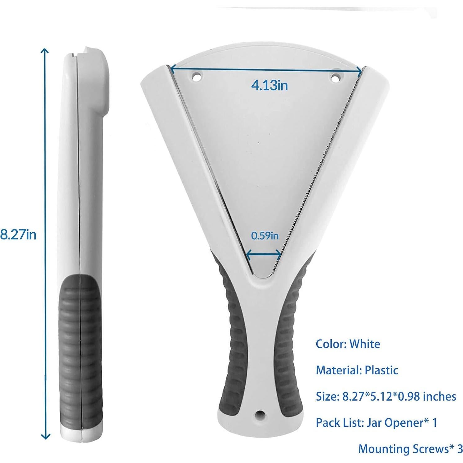 Abre Frascos Bajo Gabinete ReneeChef, Agarre Fácil 21 cm