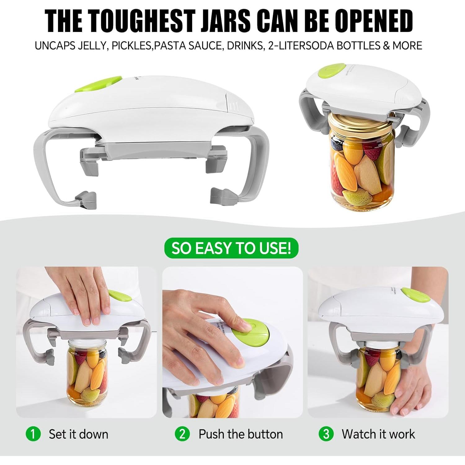 Abridor de Tarros Automático Famzelko para Personas Mayores