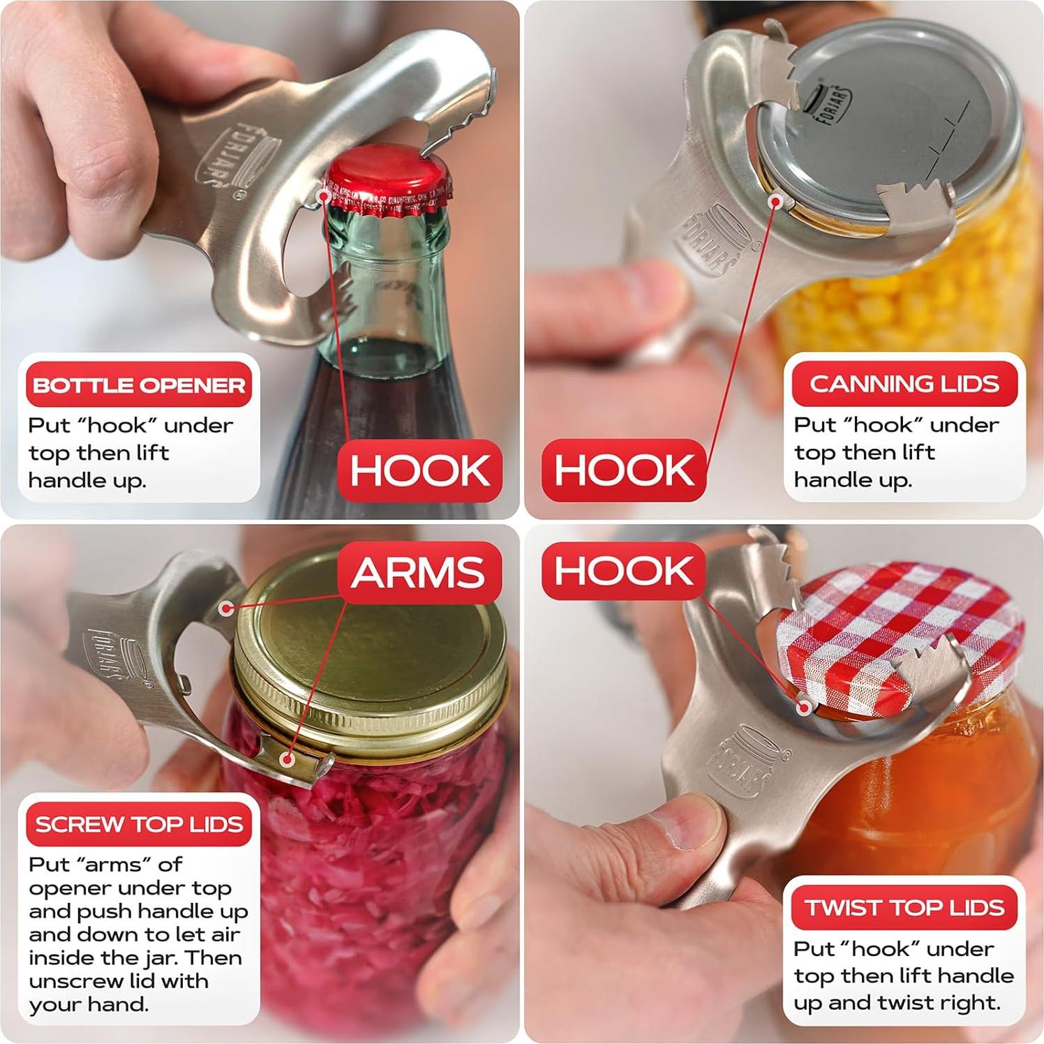 Abridor de Tarros Manual Forjars - Acero Inoxidable 70g