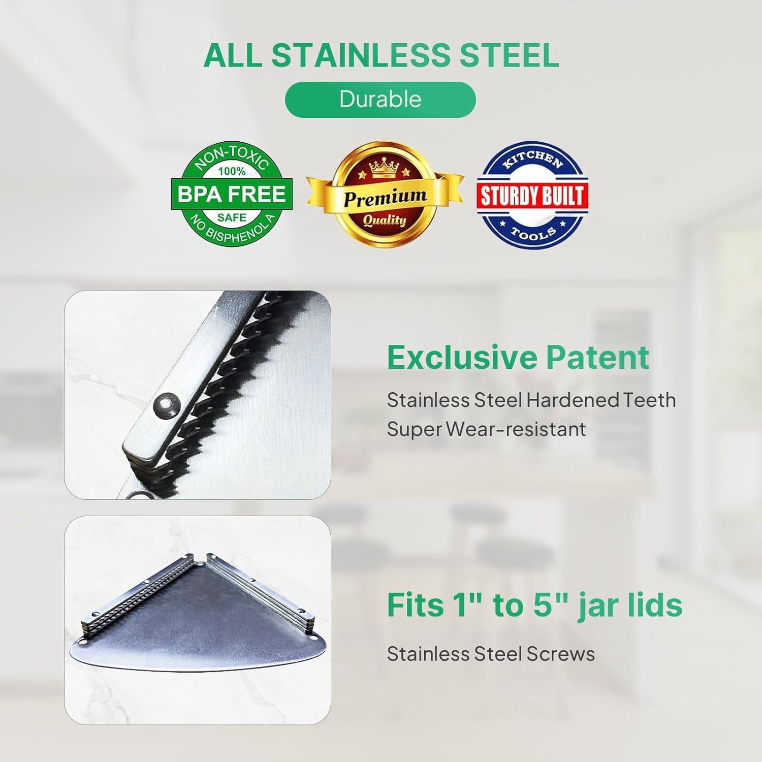 Abridor de frascos de acero inoxidable UCerdveos para cocina