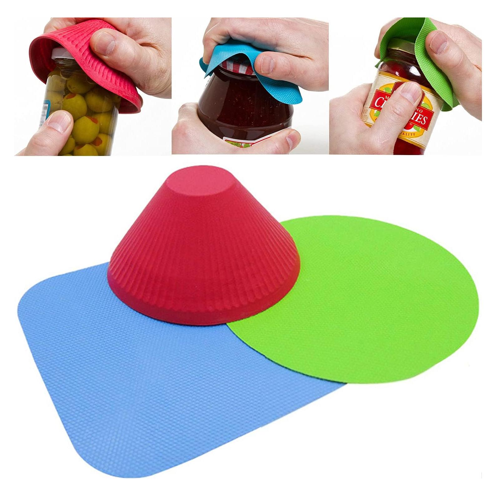 Abridor de frascos de goma TRLREQ - 3 piezas multiusos