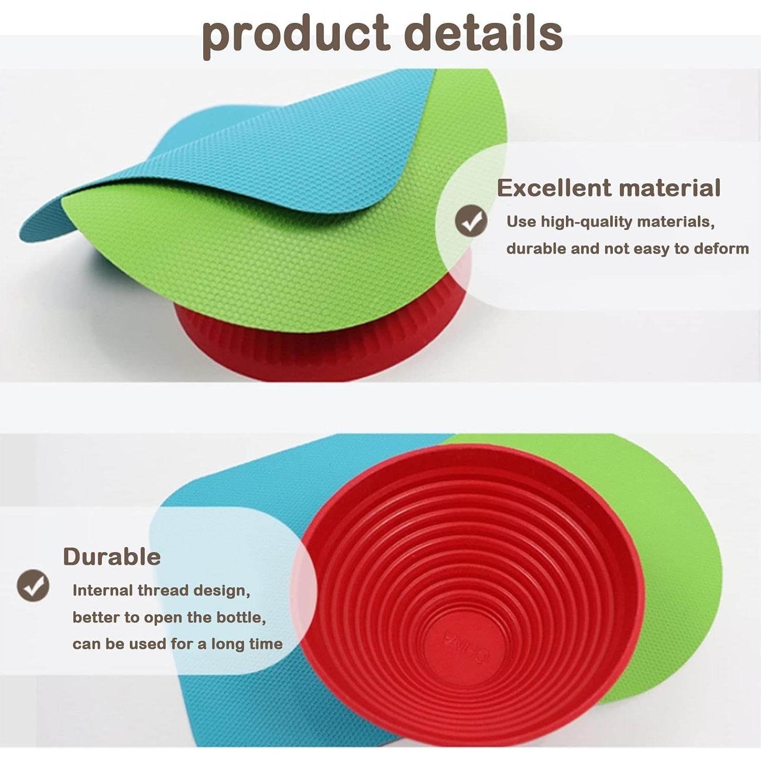 Abridor de frascos de goma TRLREQ - 3 piezas multiusos