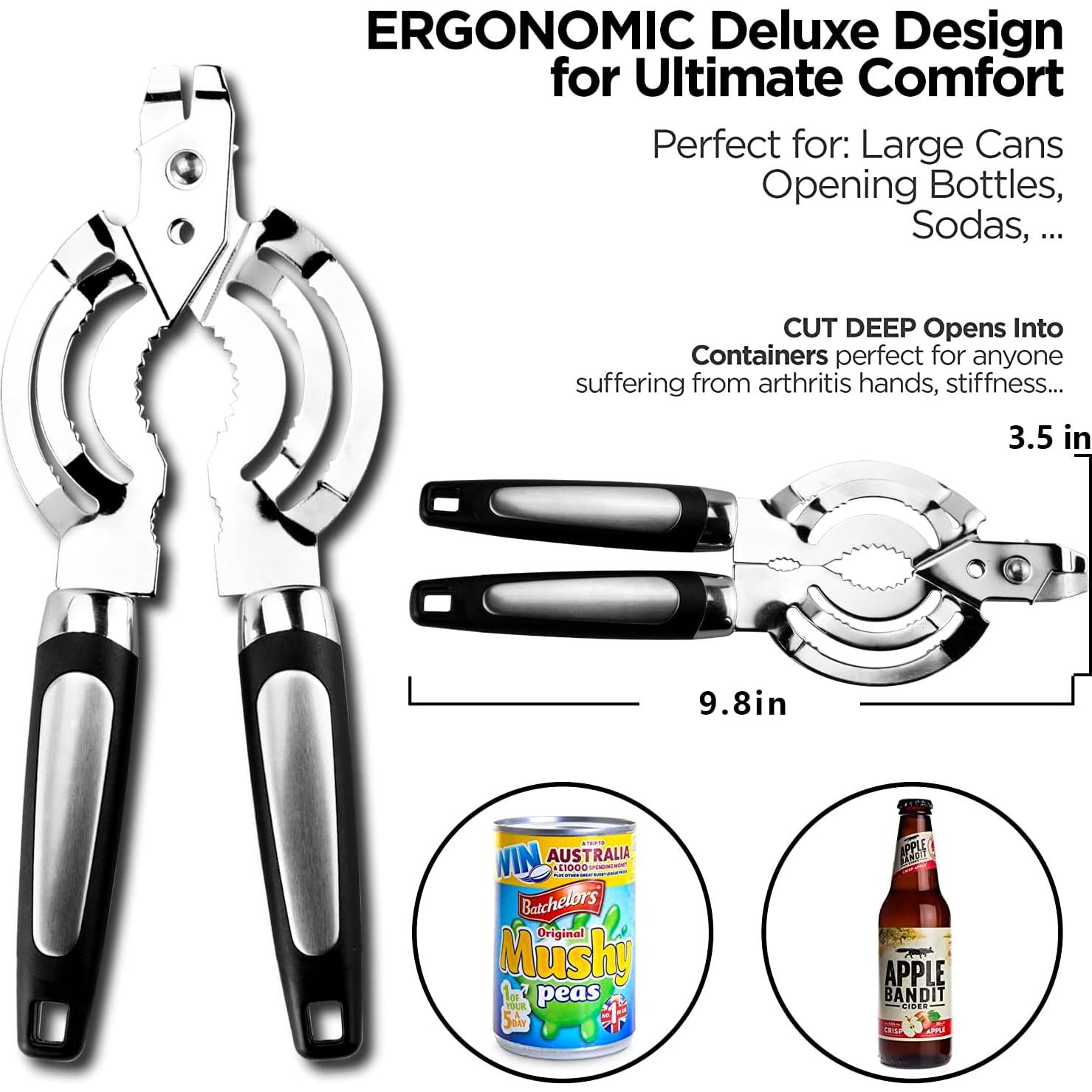 Abrebotellas Zoiwdur de Acero Inoxidable para Manos Débiles