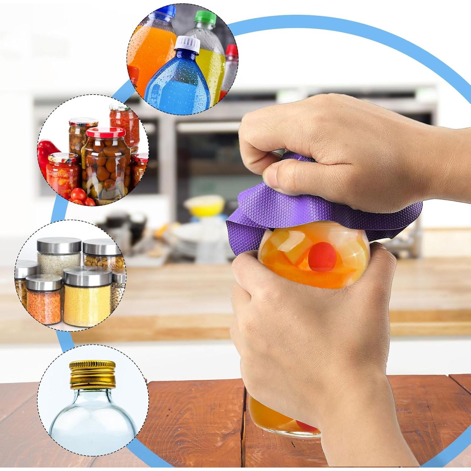 Abridores de Tarros de Goma Tuojecuk 4 Piezas Antideslizantes