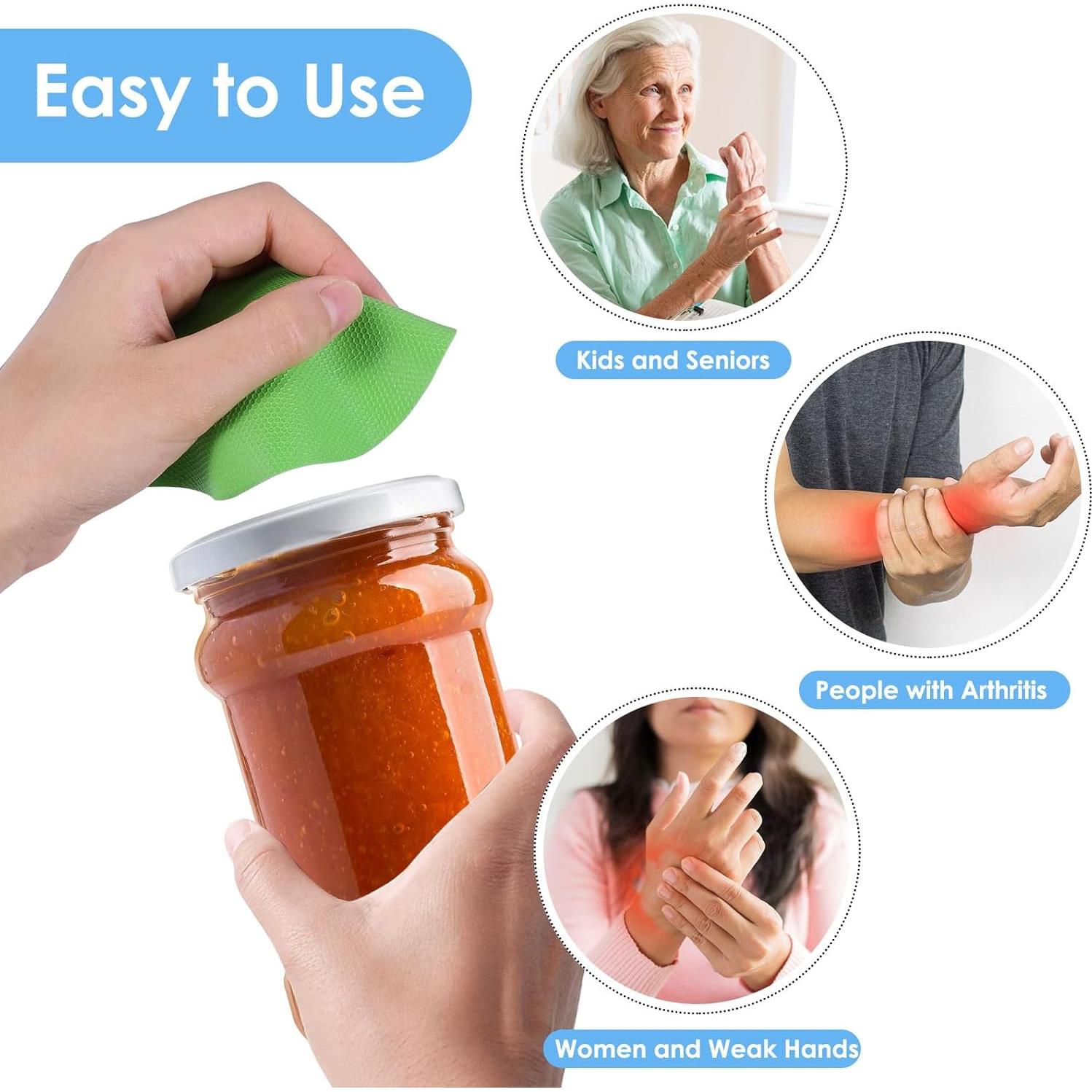 Abridores de Tarros de Goma Tuojecuk 4 Piezas Antideslizantes