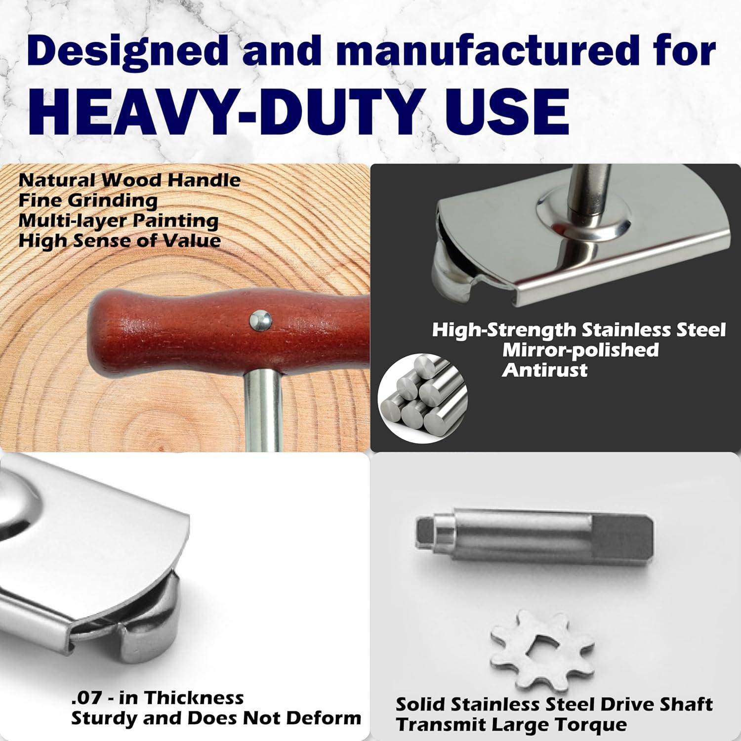 Abridor de Tarros 4 en 1 ZCircle Acero Inoxidable Madera