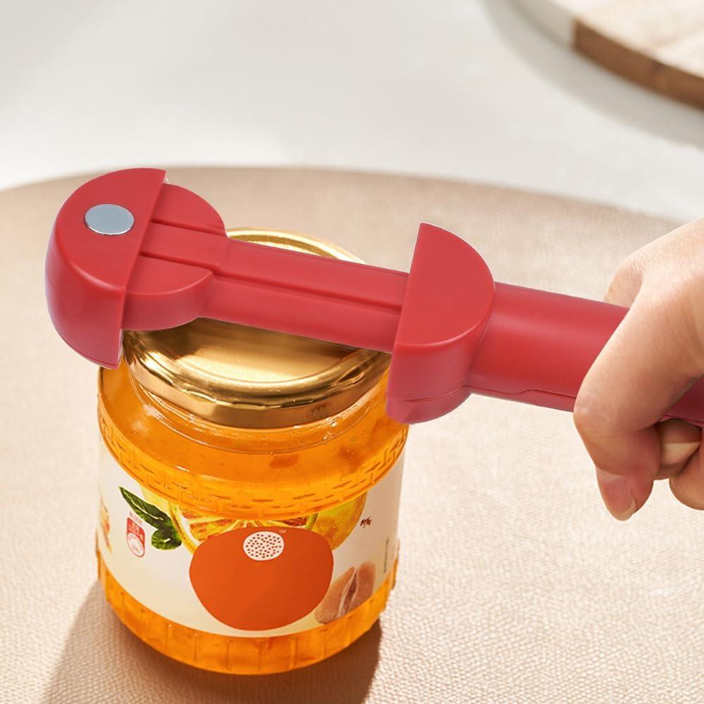 Abrebotellas Multifuncional EBUTY Rojo para Manos Débiles