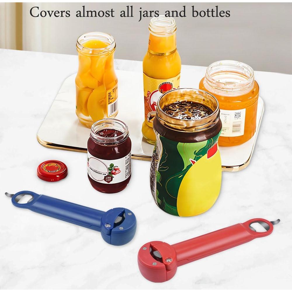 Abrebotellas Multifuncional EBUTY Rojo para Manos Débiles