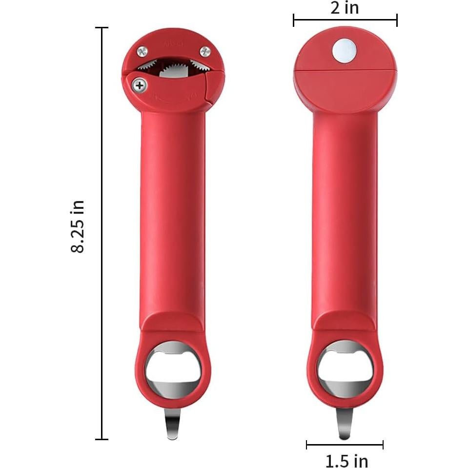 Abrebotellas Multifuncional EBUTY Rojo para Manos Débiles