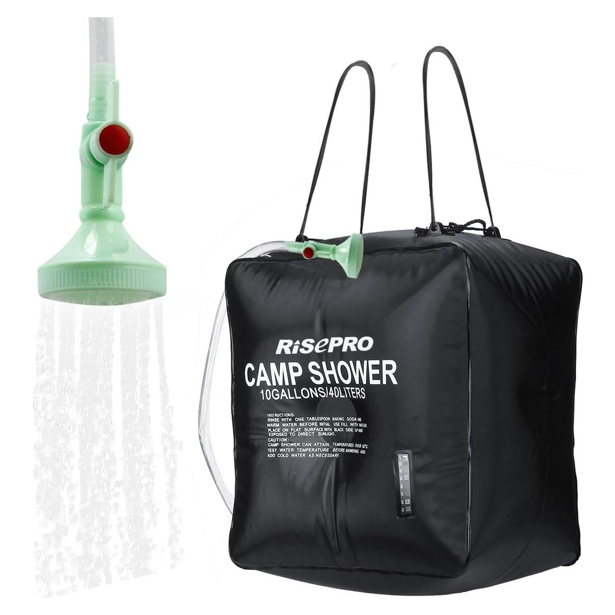Bolsa de Ducha Solar RISEPRO 40L Calentamiento Camping