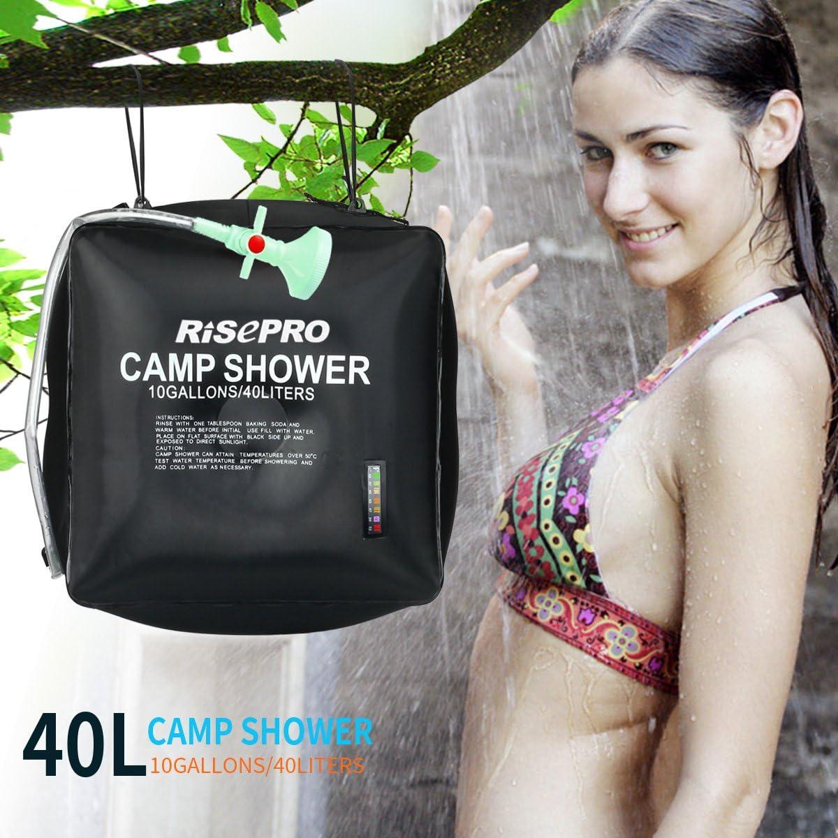 Bolsa de Ducha Solar RISEPRO 40L Calentamiento Camping