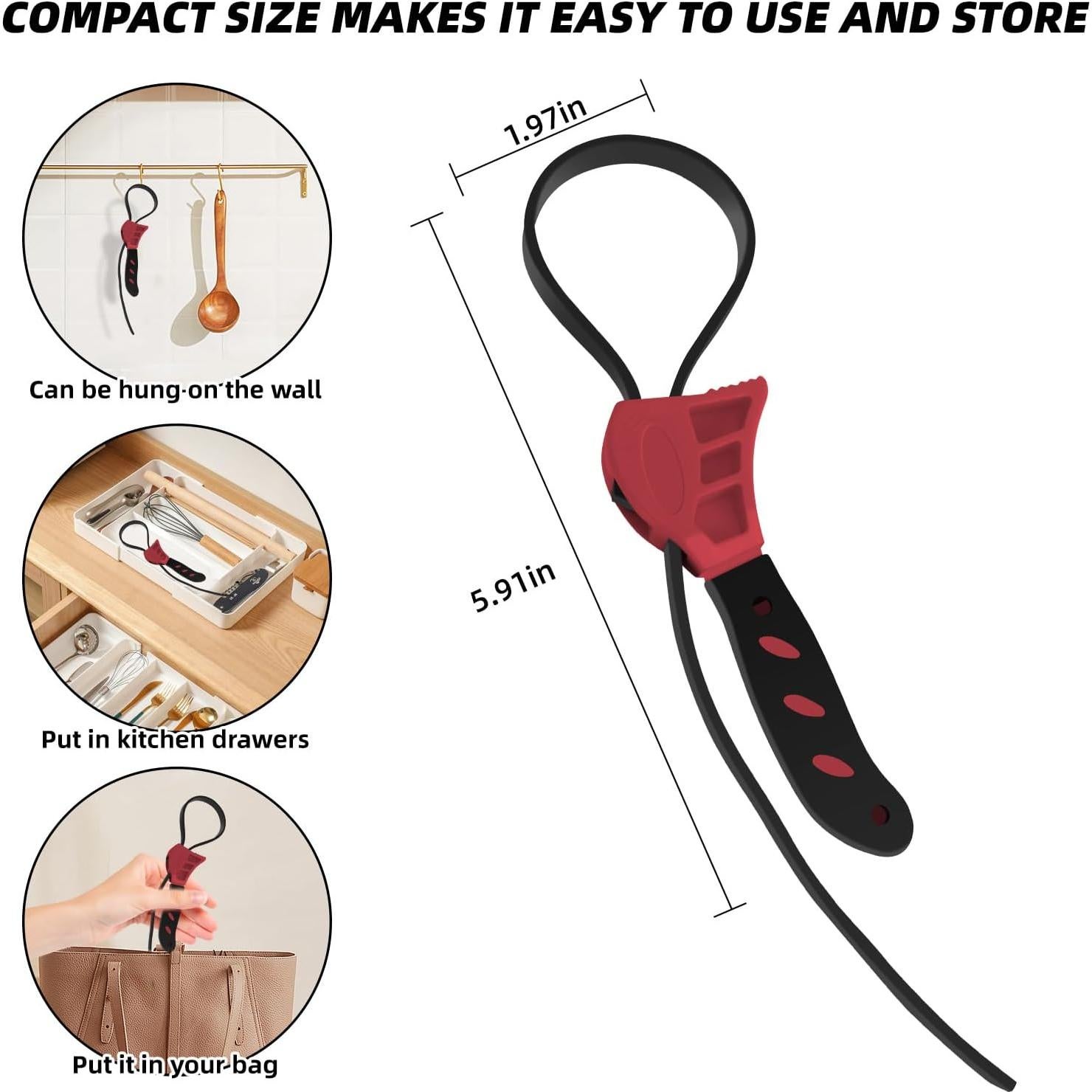 Abre frascos ajustable Banyaa para manos débiles 17x6 cm