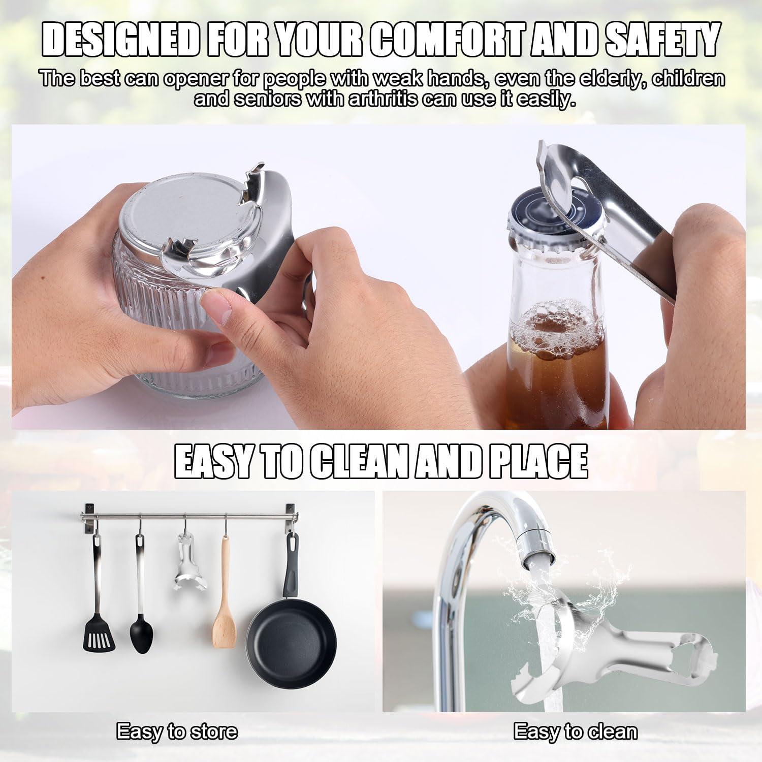 Abridor de Tarros 2 Piezas BOXOB Acero Inoxidable 14.2x8.8cm