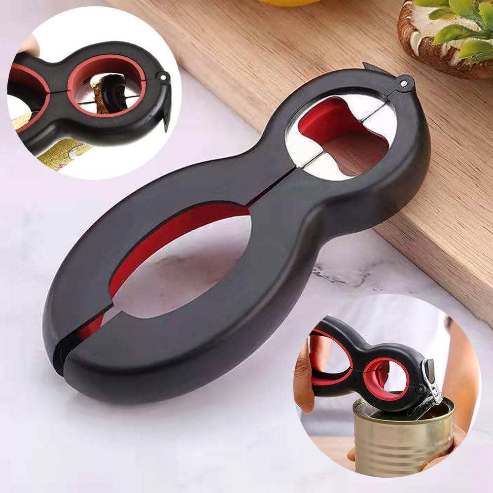 Multifunctional Jar Opener for Weak Hands, Adjustable Manual Jar & Bottle Opener with Easy Pull Ring, Tear Film, Easy Grip, Effortless Can Opener Any Size Jar Lid Opener for Seniors with Arthritis