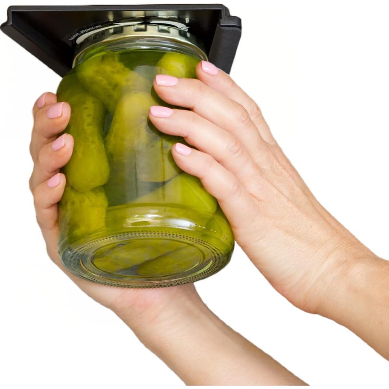 Abre frascos Jiffy Twist - Montaje bajo gabinete - Negro