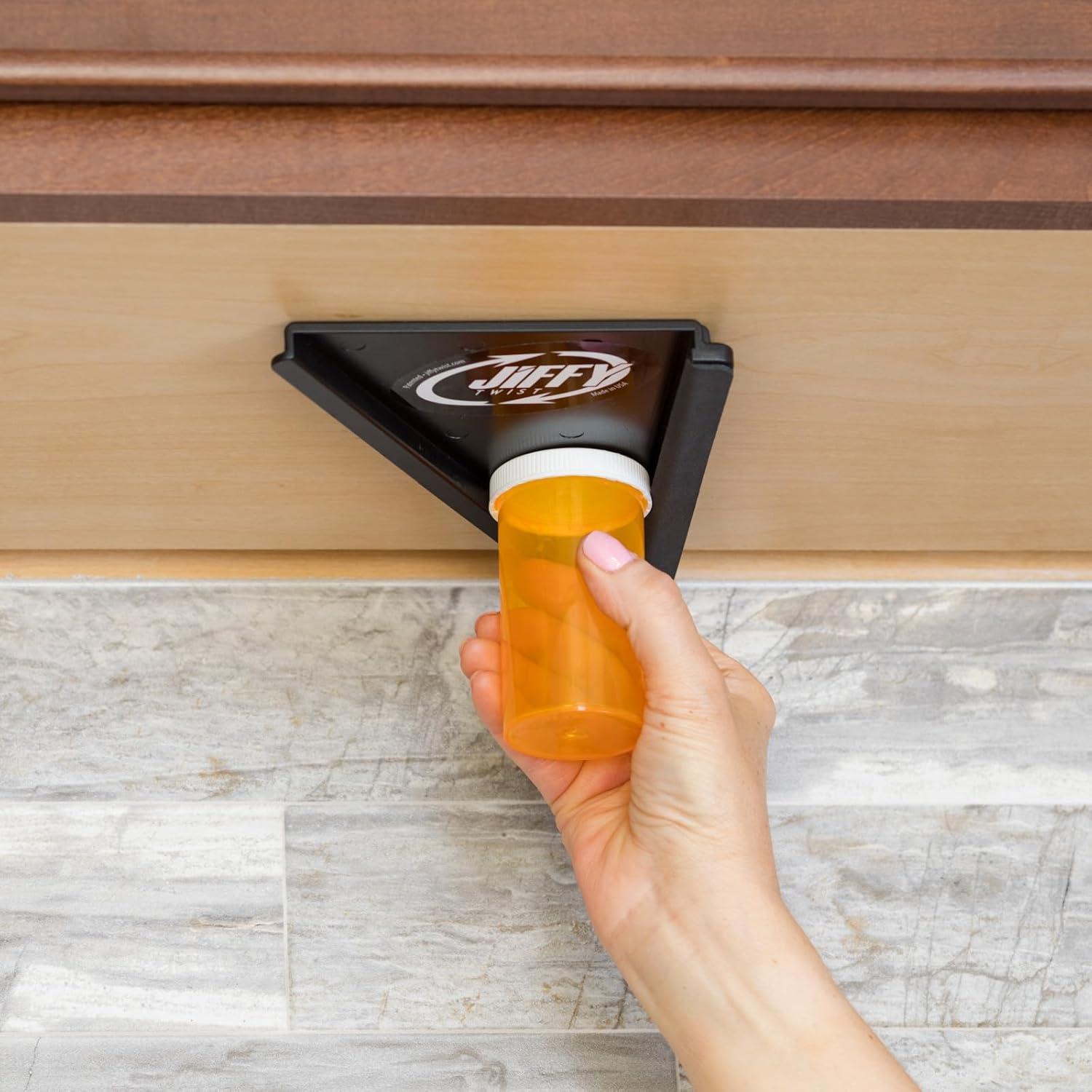 Abre frascos Jiffy Twist - Montaje bajo gabinete - Negro