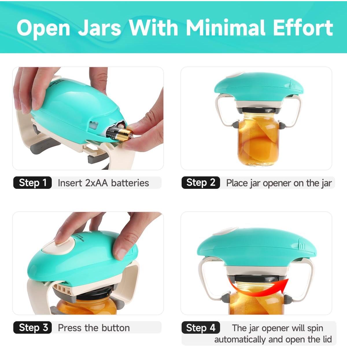 Abrebotellas Eléctrico Wingosoph Automático para Tarros