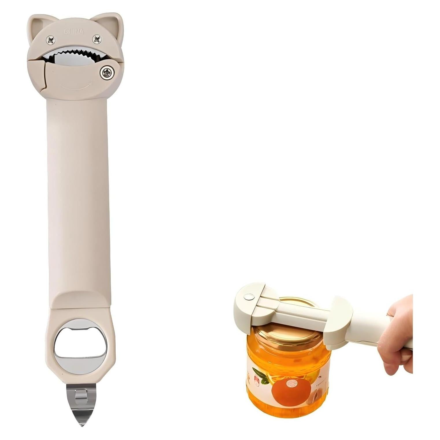 Abridor de Tarros y Botellas Magnético Retráctil - Blanco