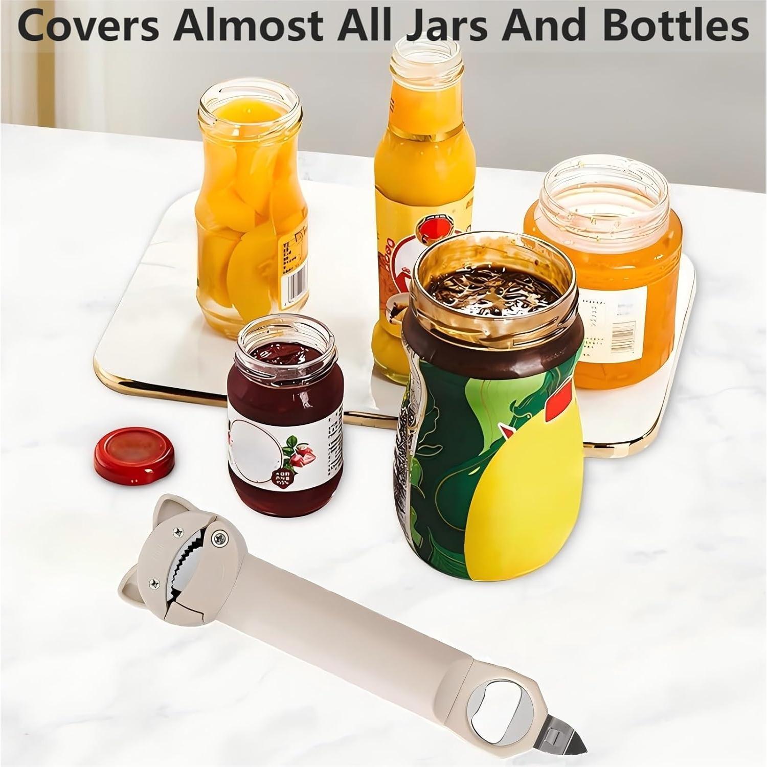 Abridor de Tarros y Botellas Magnético Retráctil - Blanco