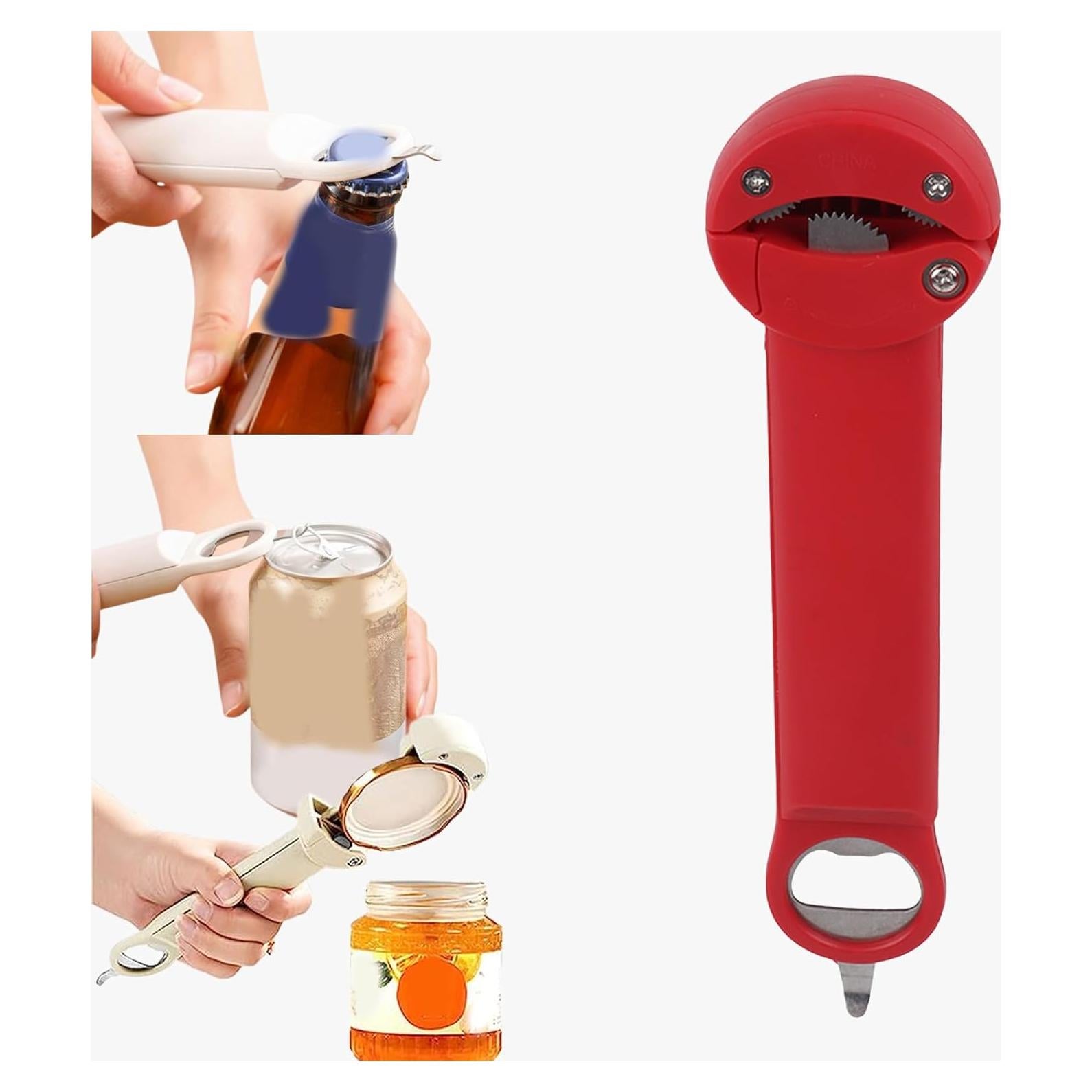 Abre frascos retráctil Yulatik 3 en 1 para manos débiles