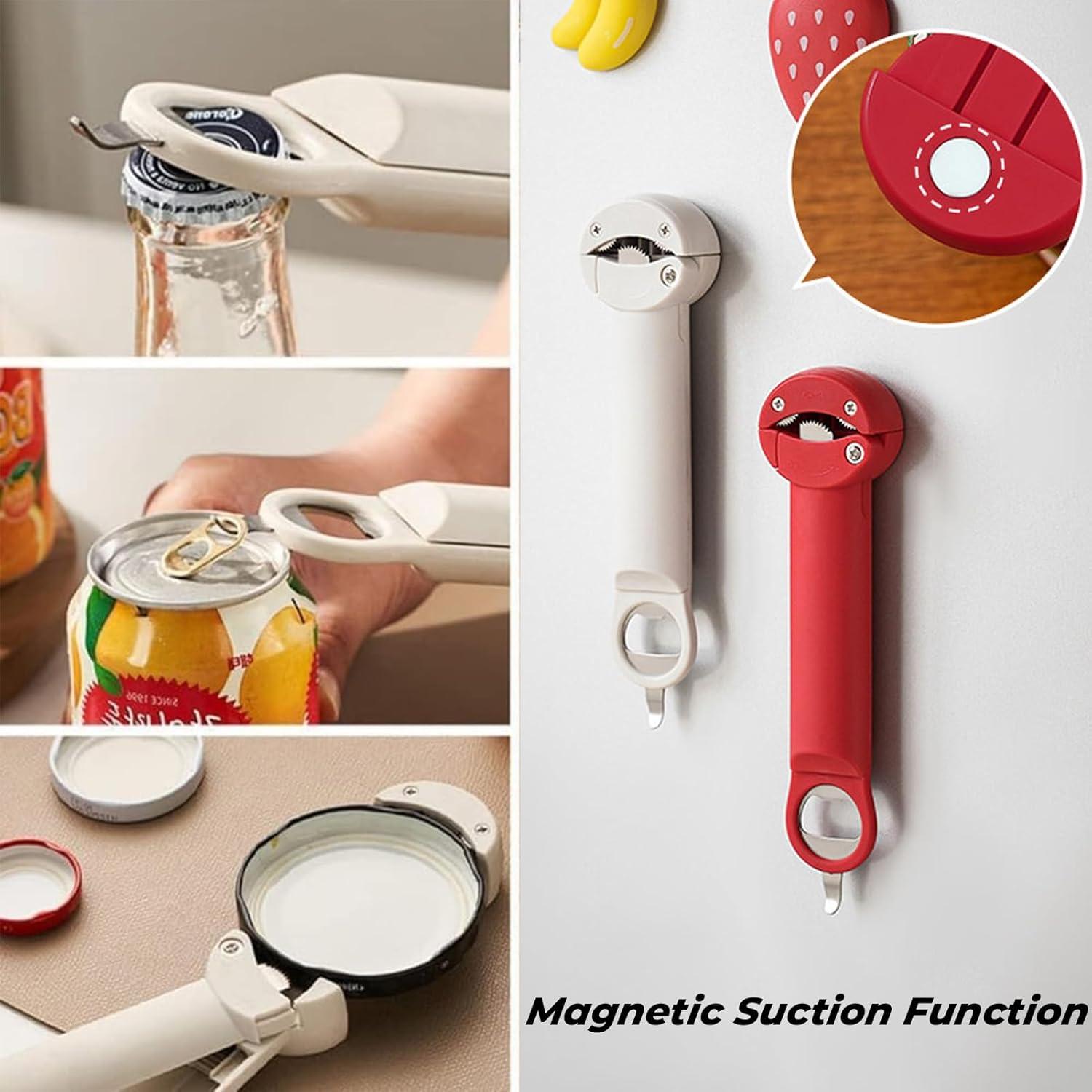 Abre frascos retráctil Yulatik 3 en 1 para manos débiles