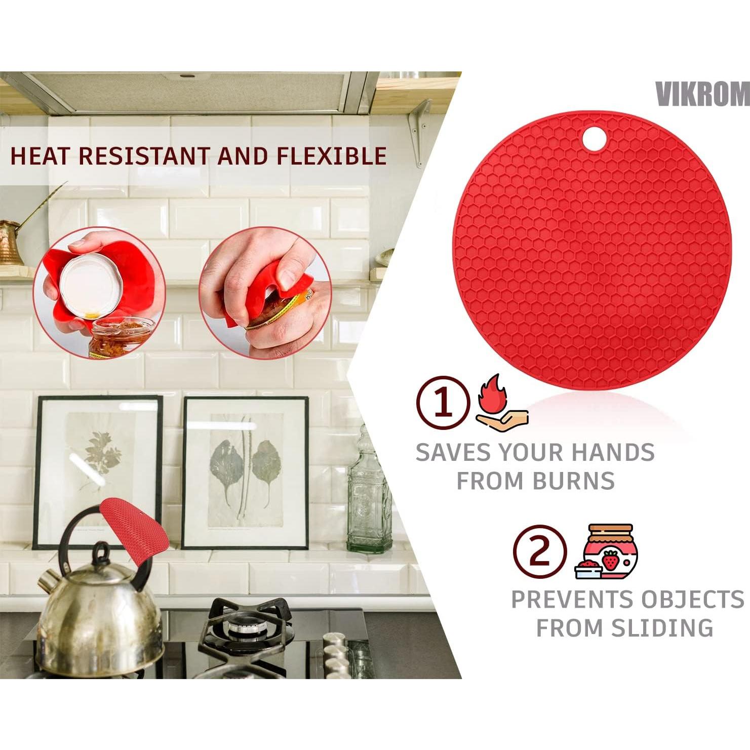 Abrebotellas de Silicona VIKROM 3 Piezas Antideslizante