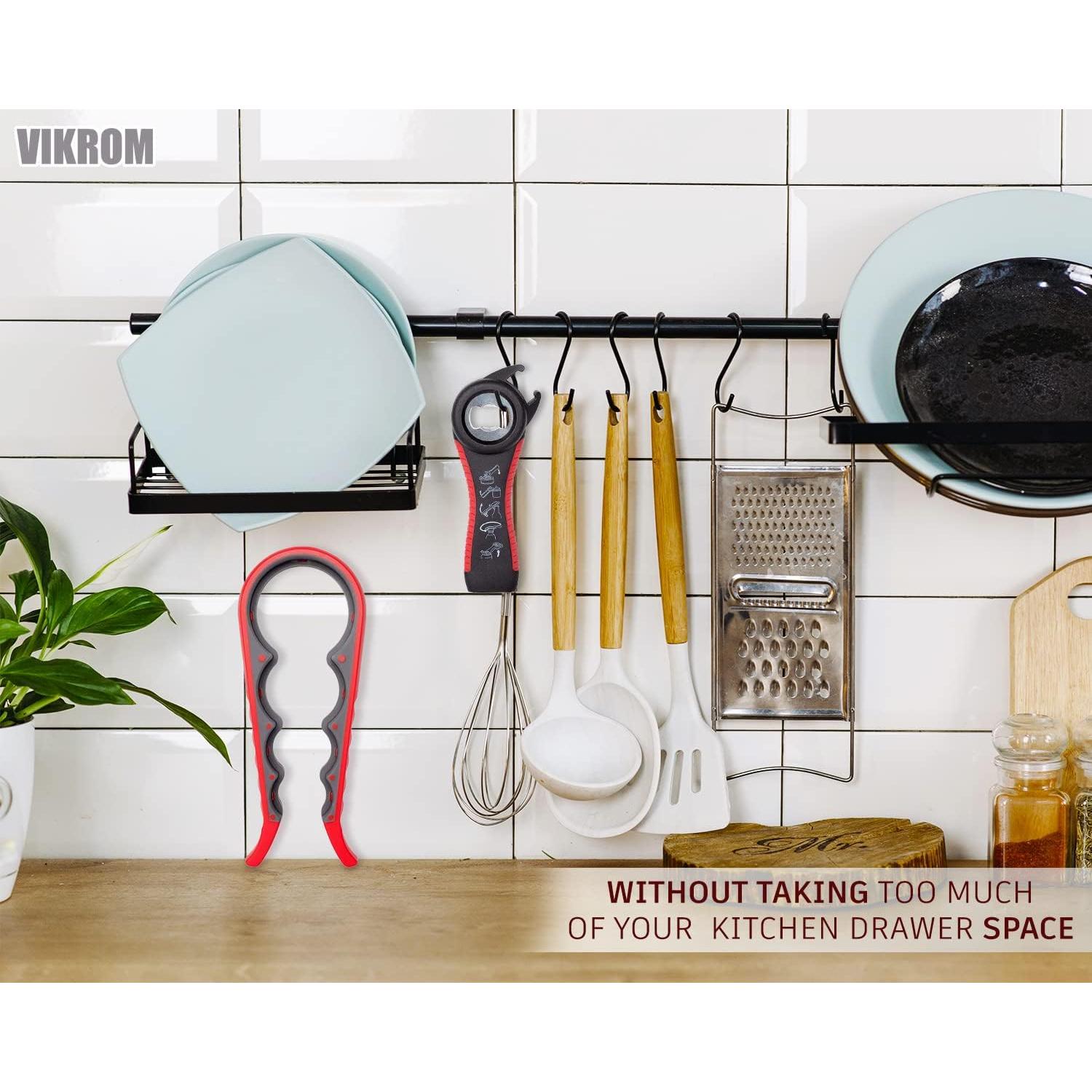 Abrebotellas de Silicona VIKROM 3 Piezas Antideslizante