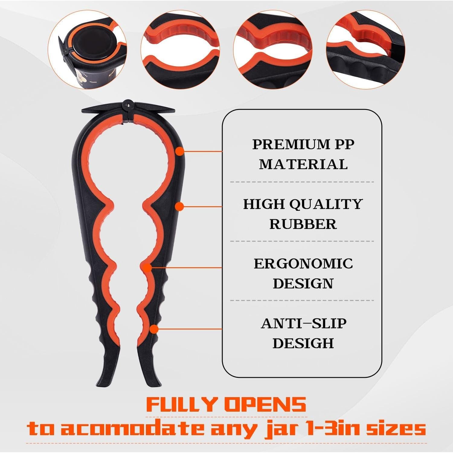 Abridor de Tarros y Botellas Lzzabo 4 en 1 Rojo