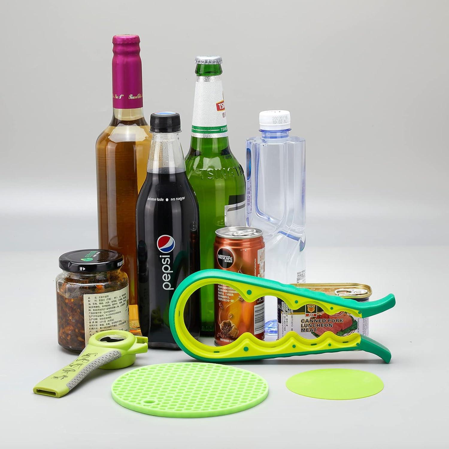 Abrebotellas 4 en 1 HenSan para manos débiles - Verde Fruta