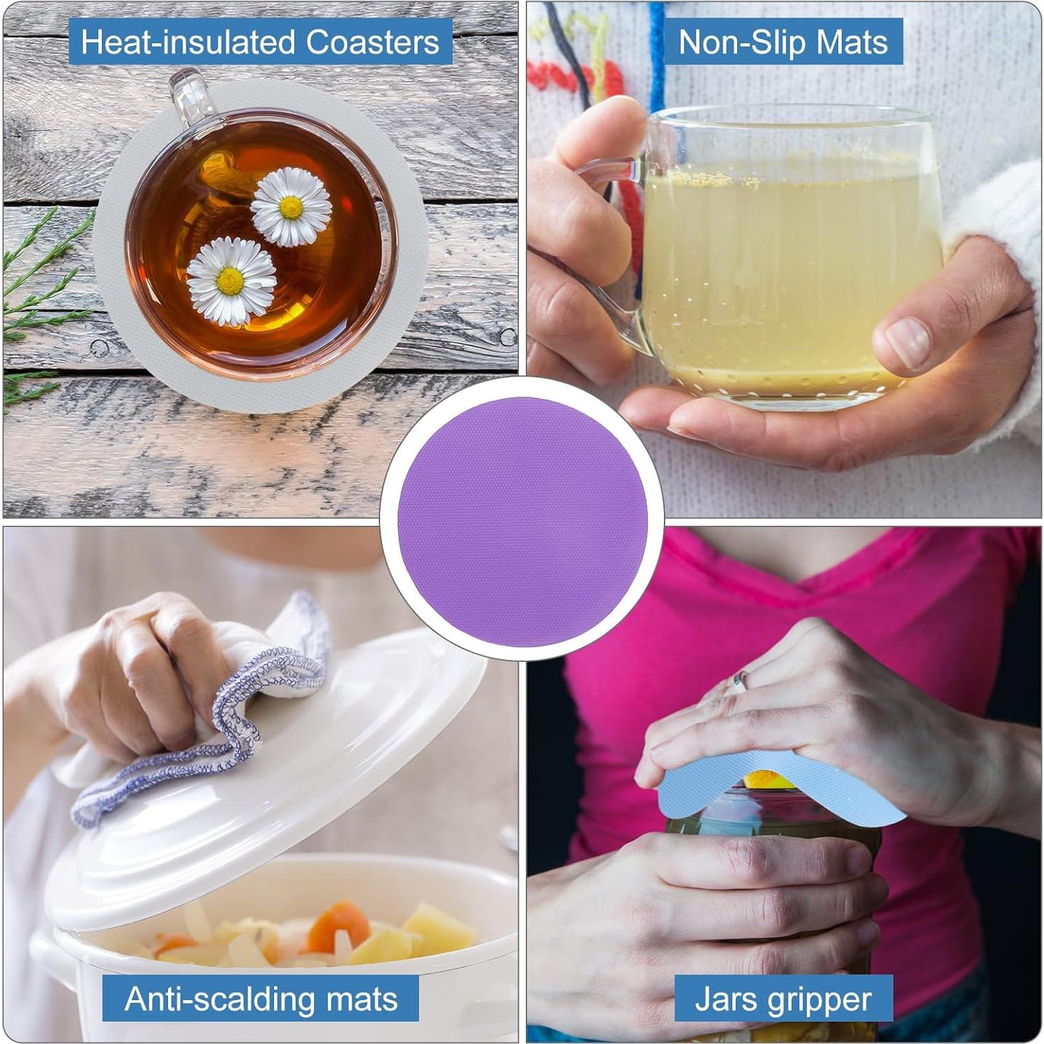 uxcell 3 Piezas Almohadillas Abrir Tarros Goma Antideslizante