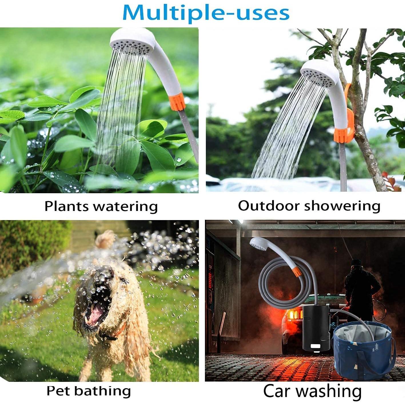 Ducha Portátil B.TAWD 4400mAh IPX7 Camping y Exterior