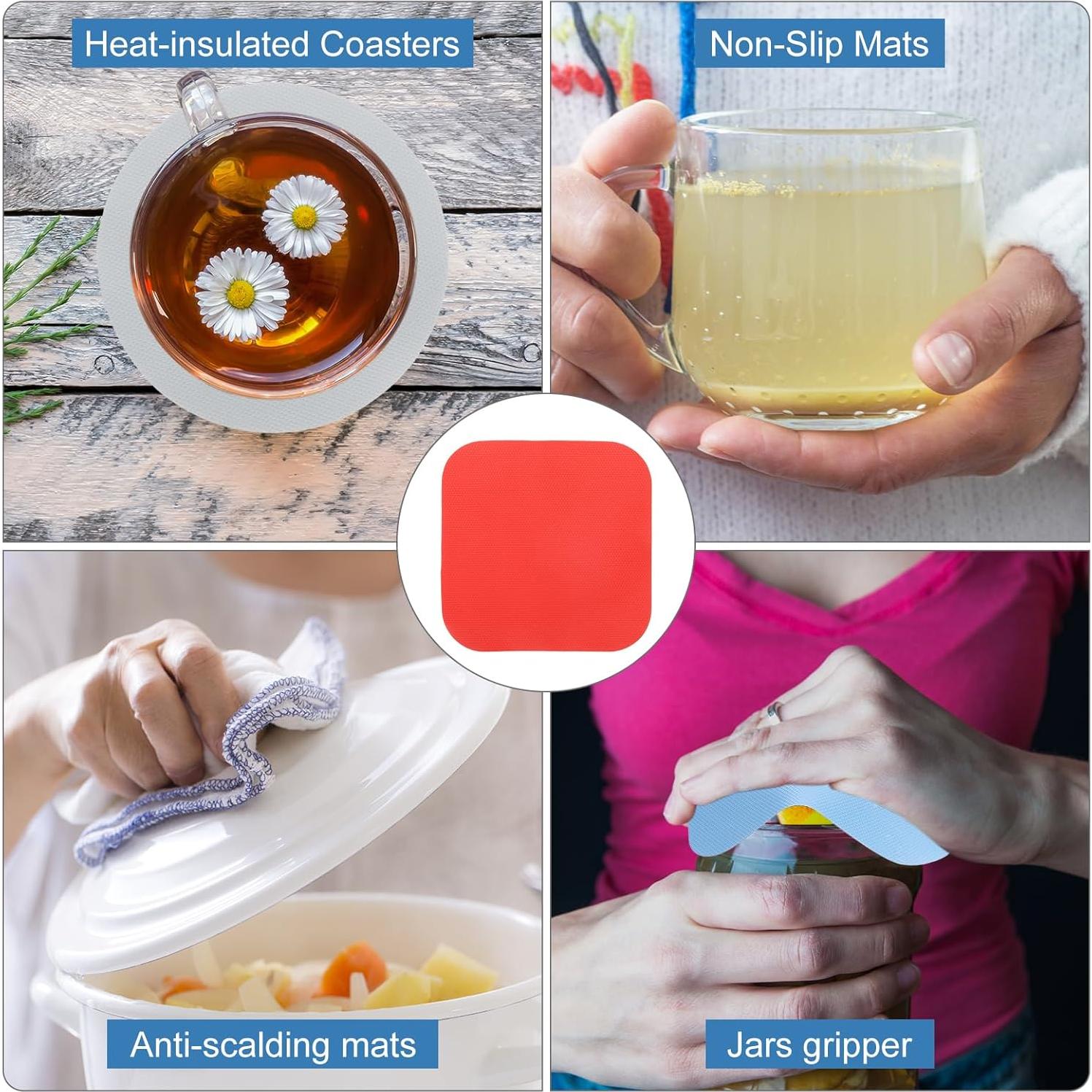 3 Piezas Abridores de Tarros de Goma uxcell Antideslizantes