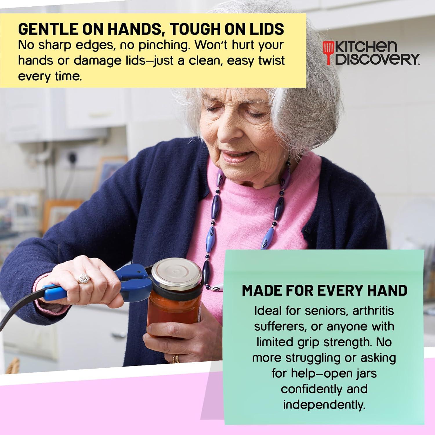 Abridor de Tarros Ajustable Descubrimiento de Cocina Azul