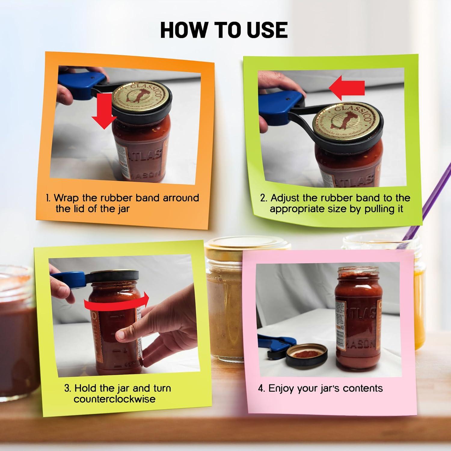 Abridor de Tarros Ajustable Descubrimiento de Cocina Azul