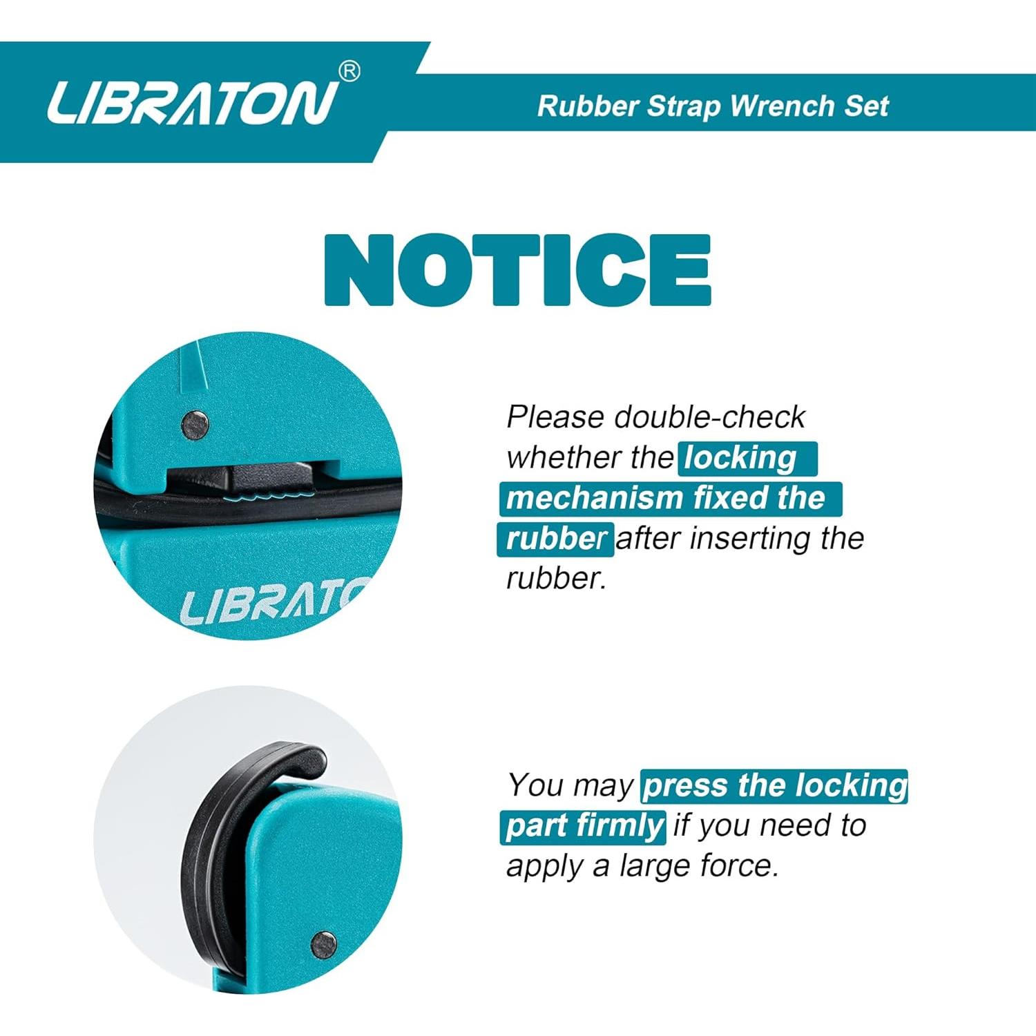 Juego de Llaves de Correa Libraton 2 Piezas Ajustables