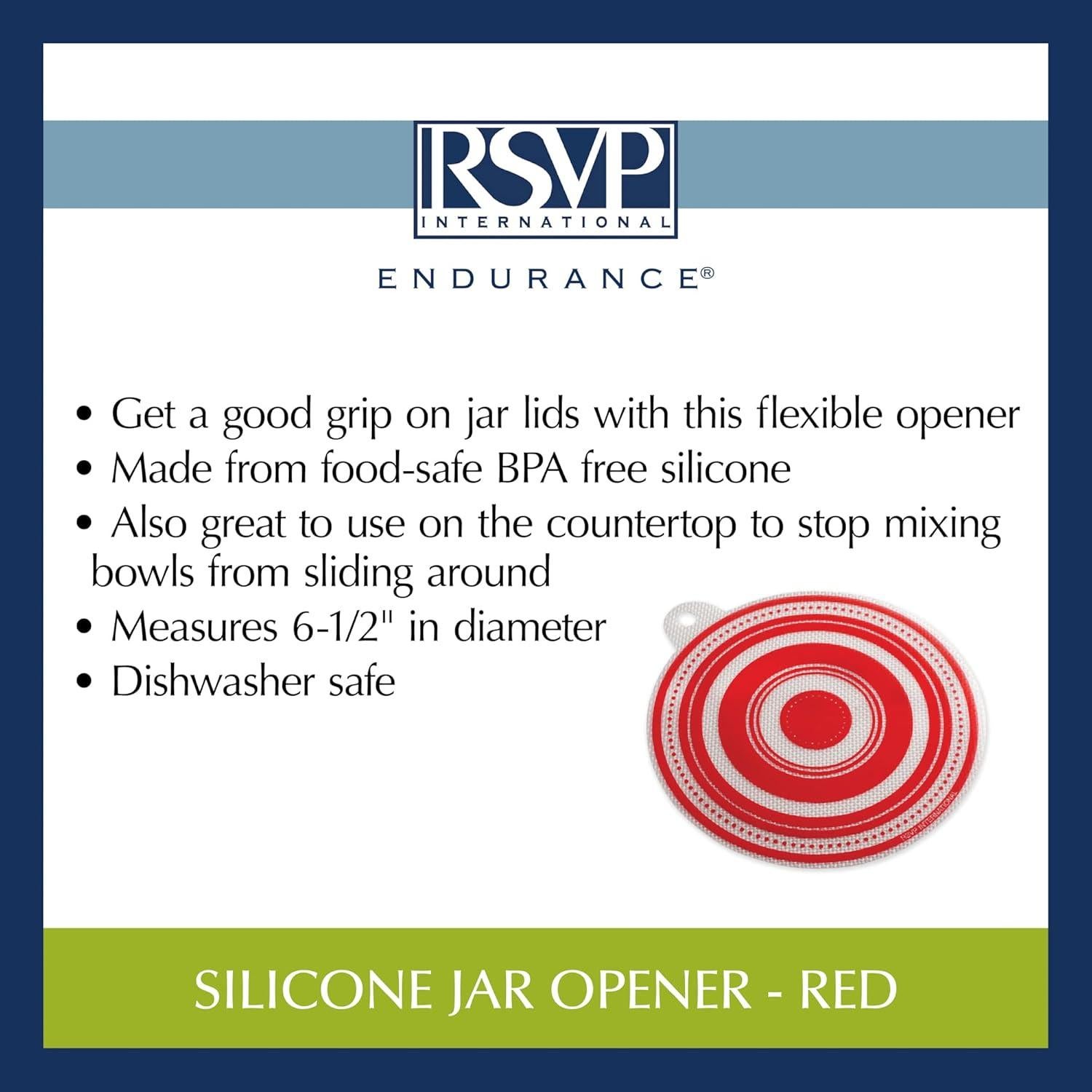 Abrebotellas de Silicona RSVP International 16,5 cm Rojo