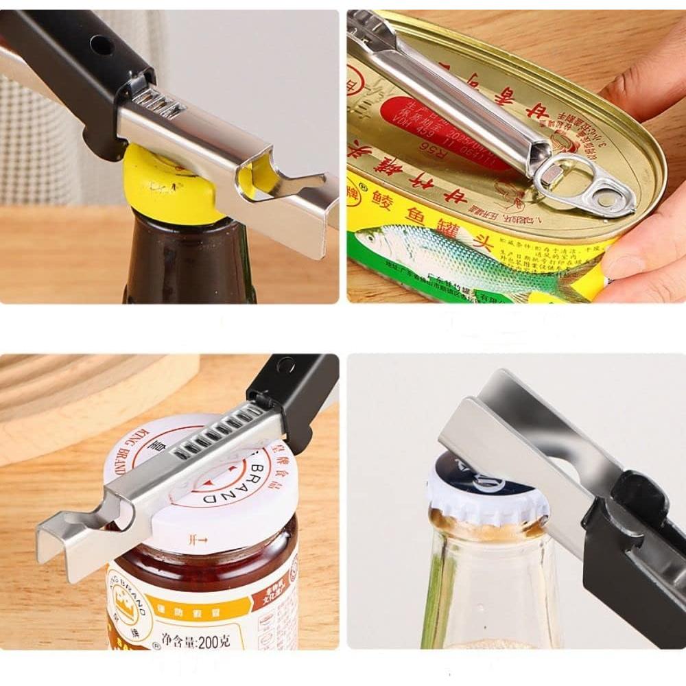 Abridor de Tarros Gofidin Ajustable 22 cm Negro Acero Inox