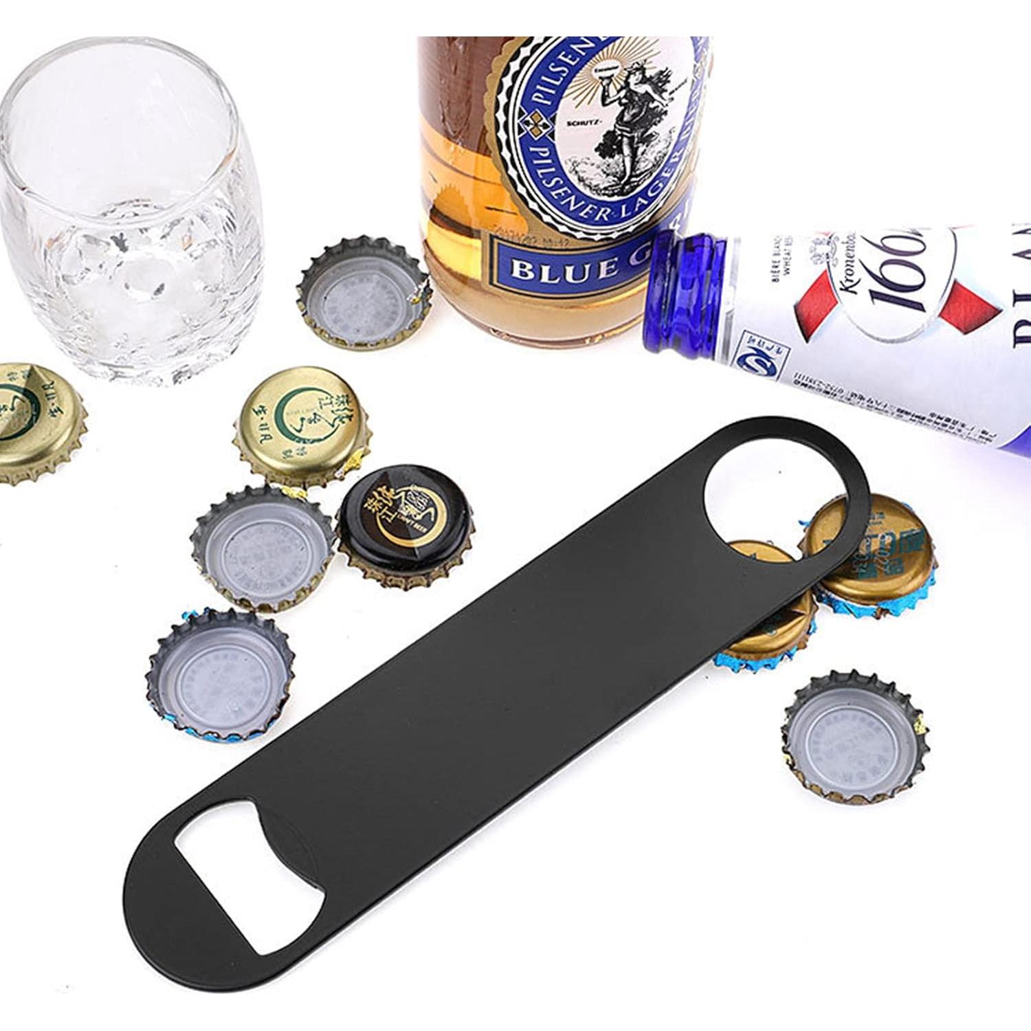 Paquete de 4 Abrebotellas KTOJOY Acero Inoxidable Negro 17,78 cm