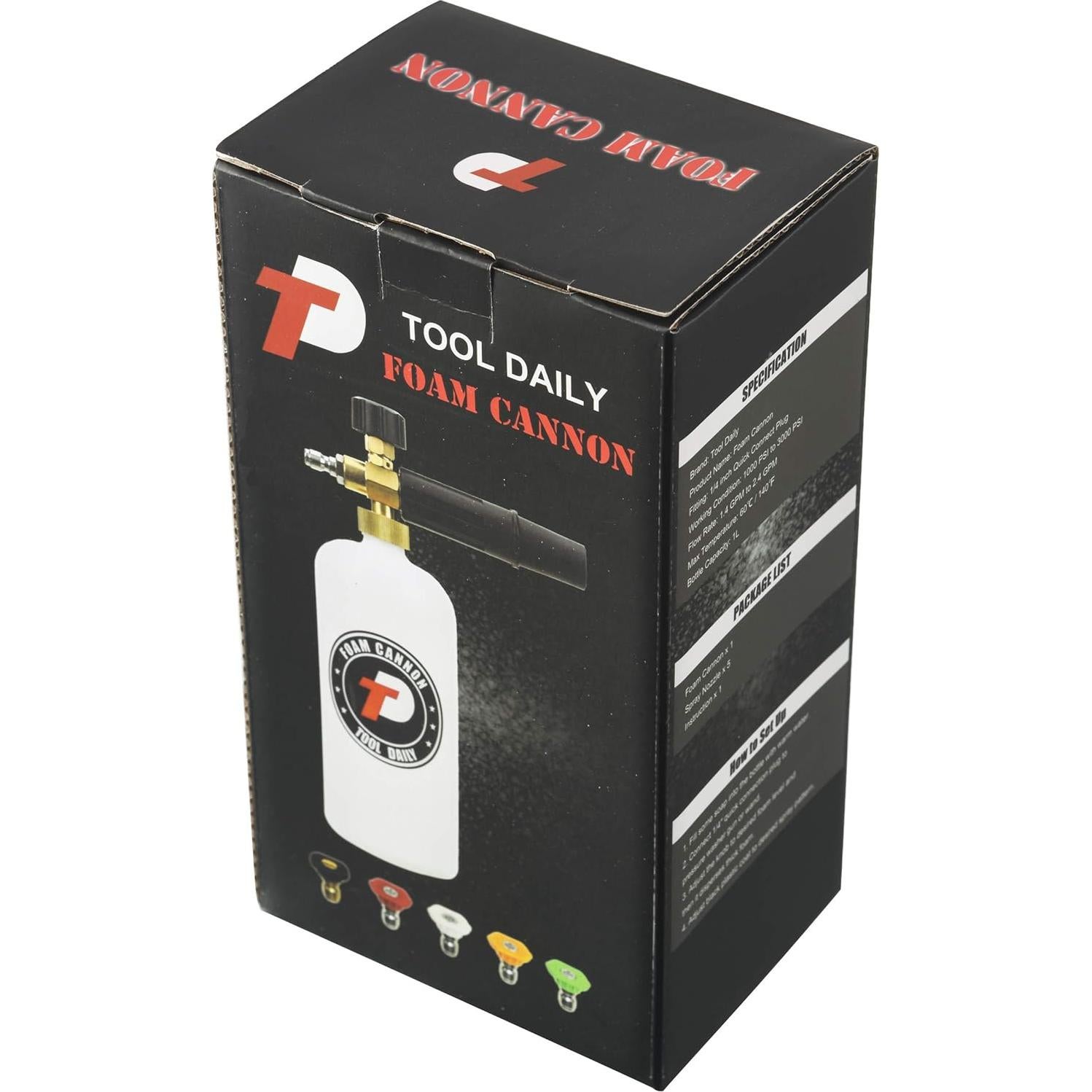 Cañón de Espuma Tool Daily 1 Litro con 5 Boquillas