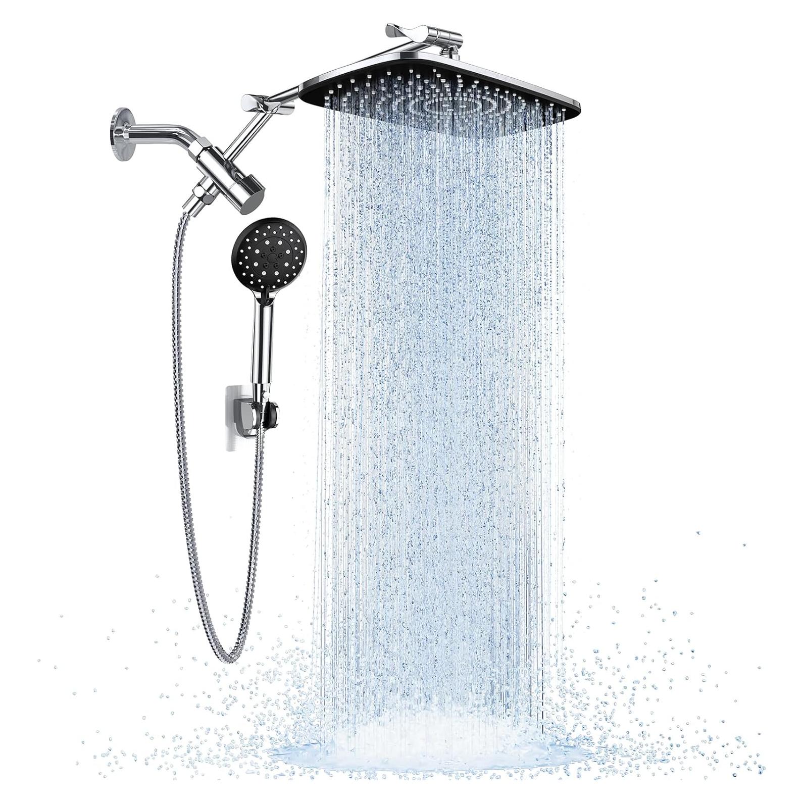 Cabezal de Ducha de Lluvia Veken 30 cm 6 Modos Cromo