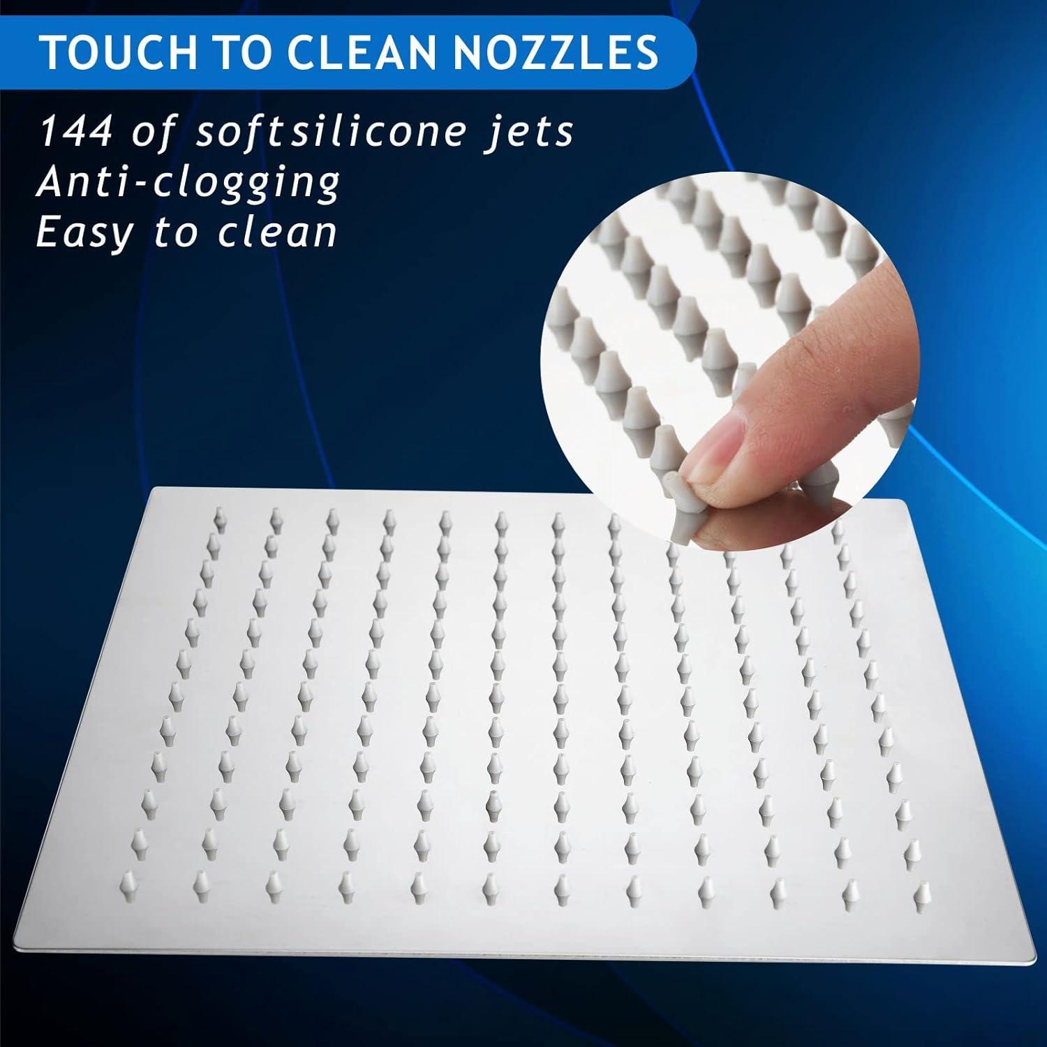 Cabezal de Ducha Voolan Cuadrado 30,48 cm Acero Inoxidable