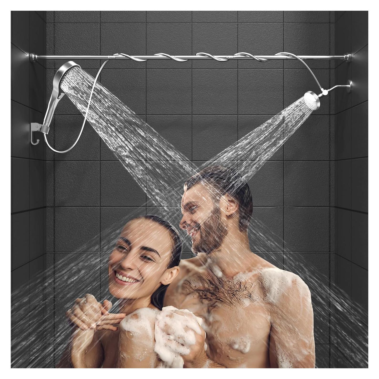 Cabezal de Ducha Doble NTPN Alta Presión Cromo 2 Personas