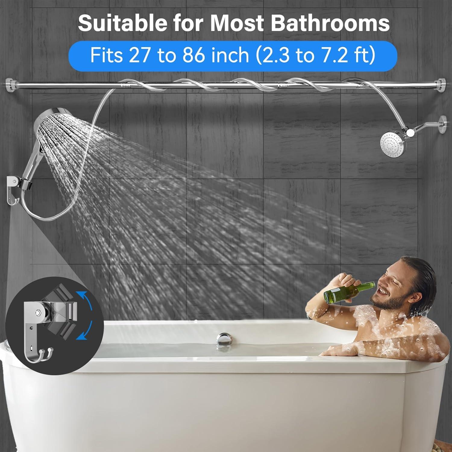 Cabezal de Ducha Doble NTPN Alta Presión Cromo 2 Personas