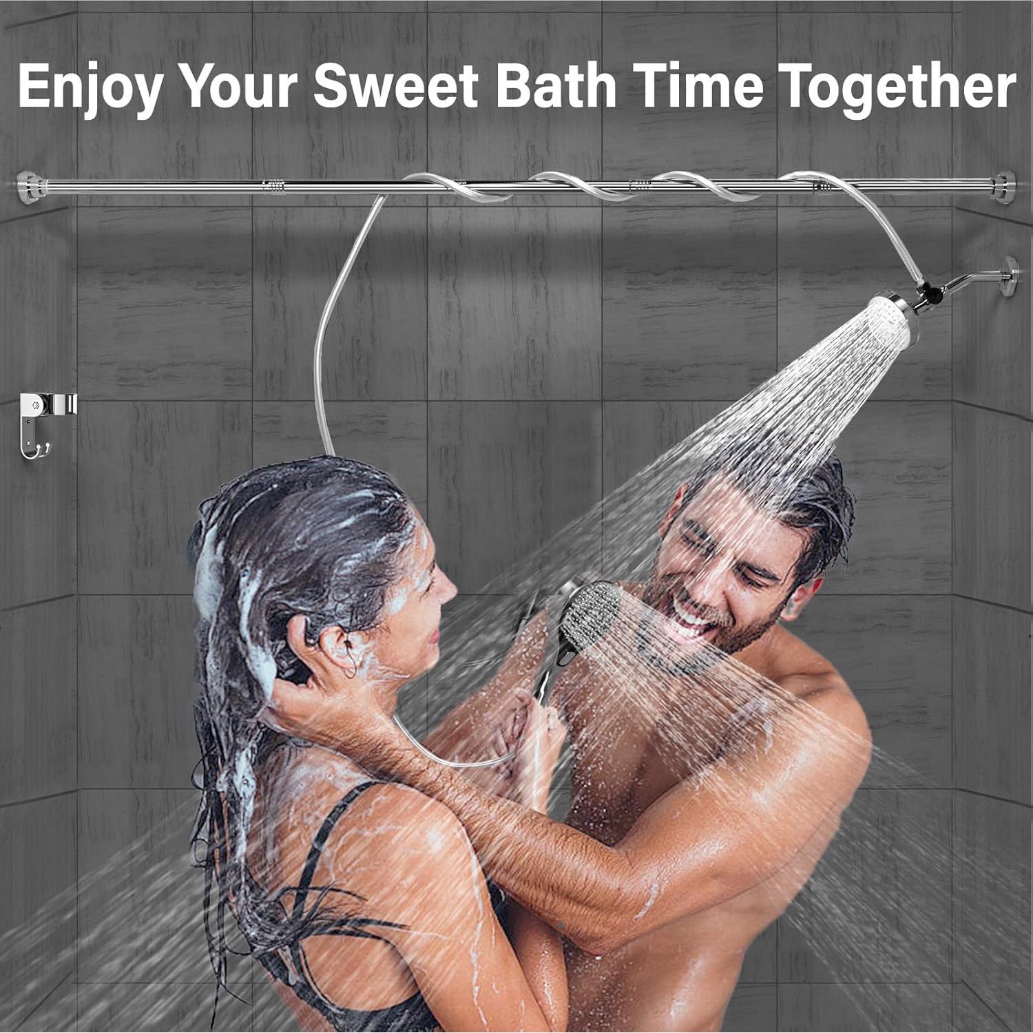 Cabezal de Ducha Doble NTPN Alta Presión Cromo 2 Personas