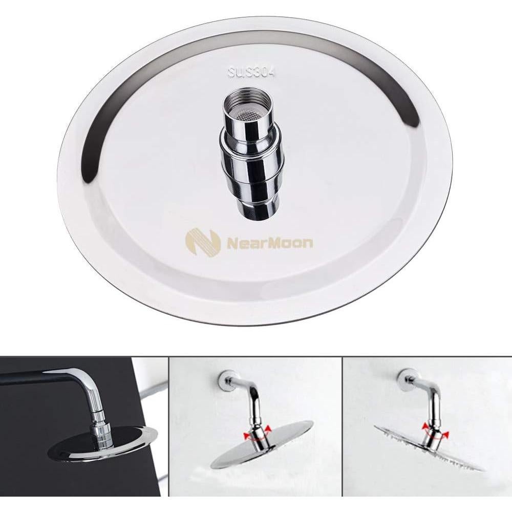 Cabezal de Ducha de Lluvia NearMoon 20 cm Acero Inoxidable