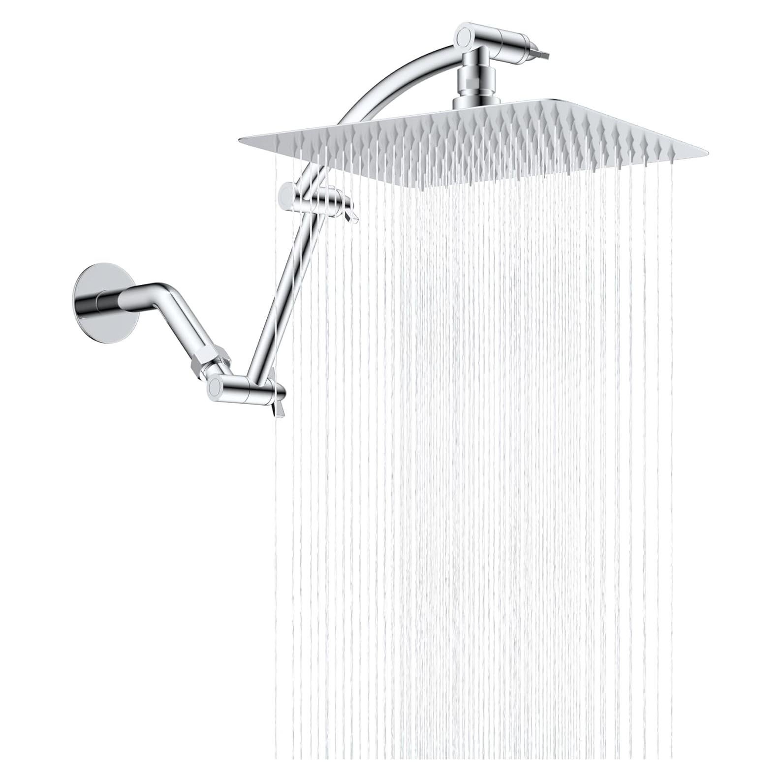 Cabezal de Ducha de Lluvia Hibbent 25,4 cm Cromo Alta Presión