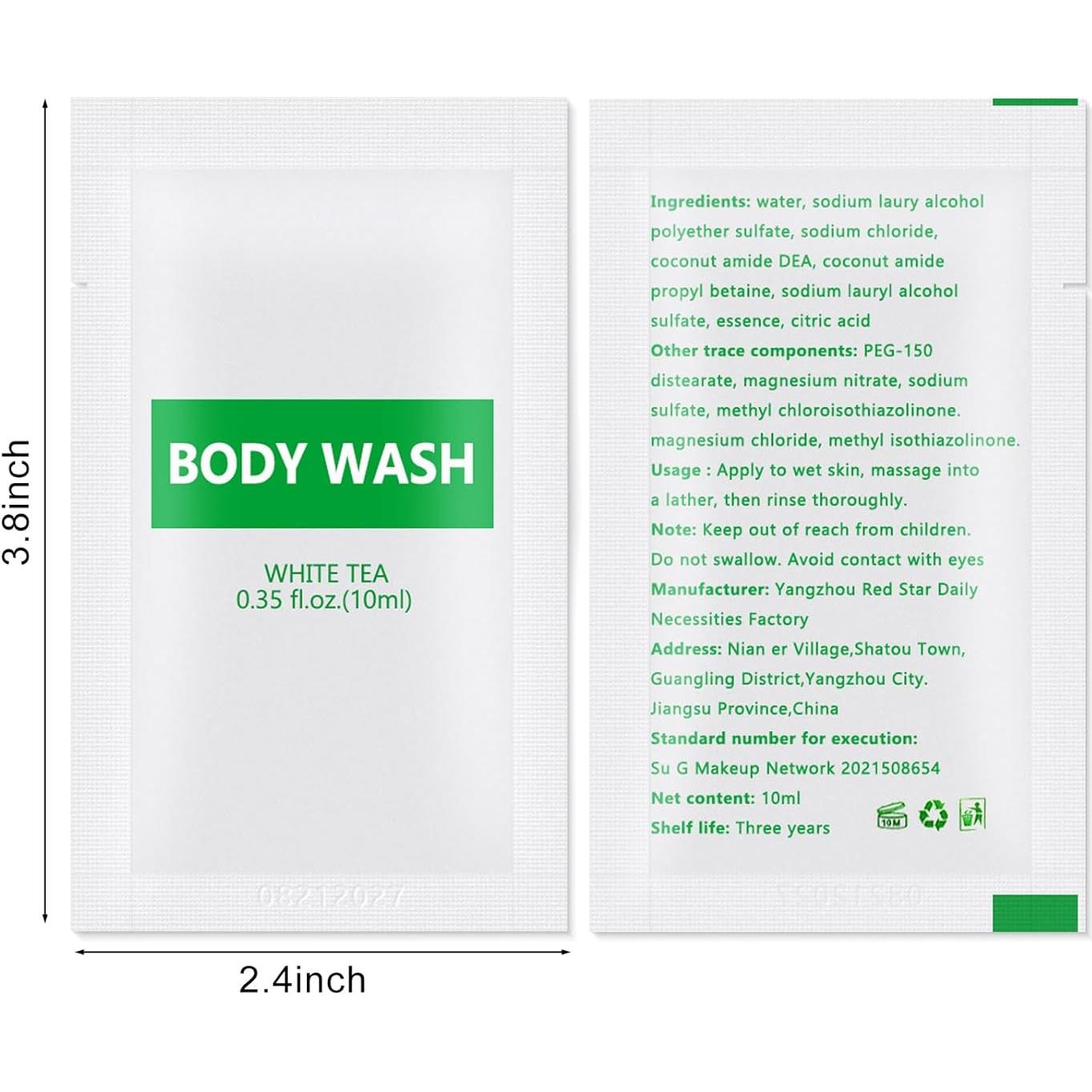 Gel de Ducha Mini HQSLsund 100 Piezas Aroma Té Blanco 10 ml