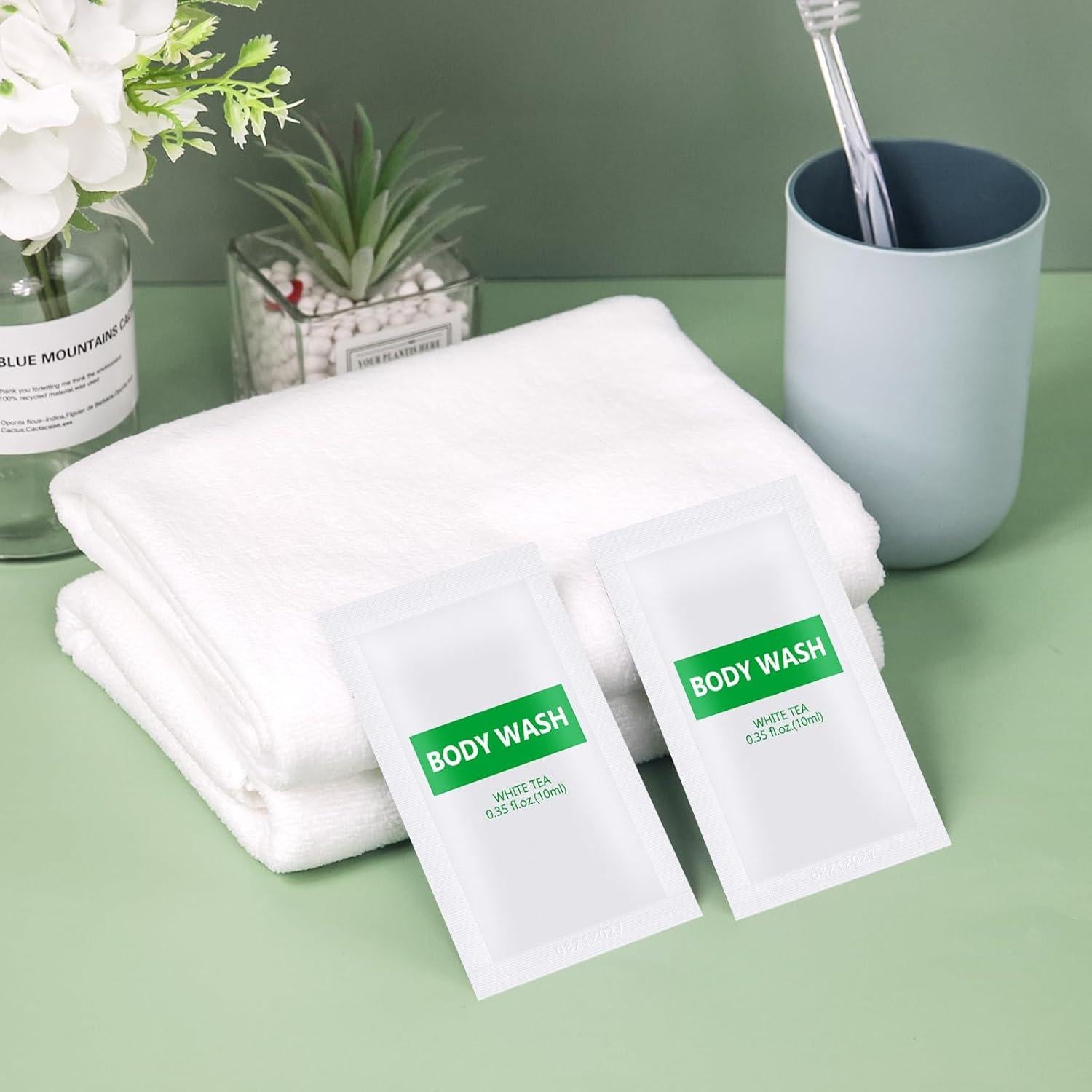 Gel de Ducha Mini HQSLsund 100 Piezas Aroma Té Blanco 10 ml